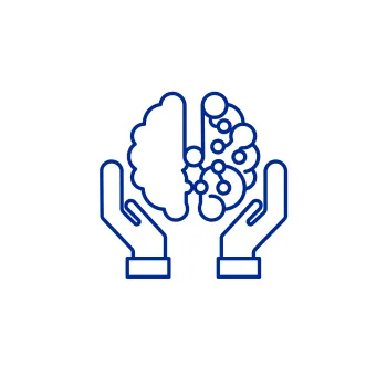 Image of hands holding a brain